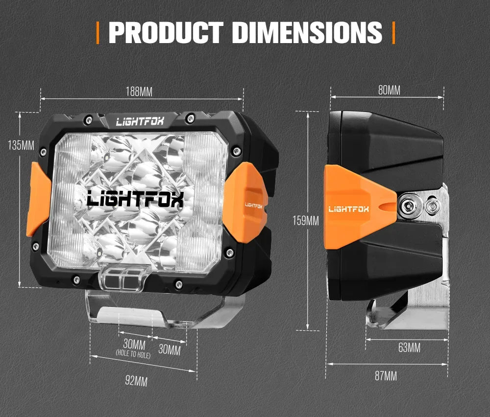 LIGHTFOX Pegasus Series 9inch LED Driving Lights